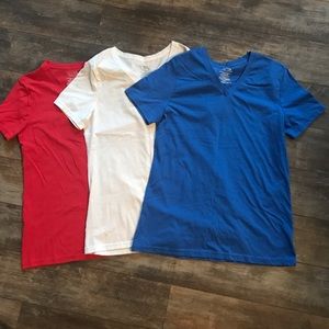 Bundle of basic v-neck shirts